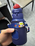 西多米兒童保溫杯大容量帶吸管男女小學(xué)生水杯子寶寶奧特曼316不銹鋼壺 曬單實(shí)拍圖