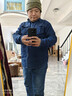 棉料牛仔工作服襯衫男多口袋長(cháng)袖電焊工防燙耐磨上衣防曬薄款外套 深藍色 4XL 推薦175-195斤 曬單實(shí)拍圖
