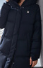 斐樂(lè )（FILA）女子長(cháng)款羽絨服冬季90%鵝絨長(cháng)袖保暖連帽運動(dòng)過(guò)膝開(kāi)衫外套上衣 深黑-BK S 曬單實(shí)拍圖