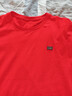 恒源祥100%純棉長(cháng)袖T恤男士純色圓領(lǐng)百搭打底衫HJ154 大紅 180/96A  曬單實(shí)拍圖