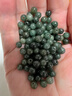 金玉蘭香天然翡翠散珠油青珠子玉石冰圓珠 曬單實(shí)拍圖