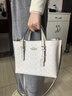 蔻馳（COACH）【品牌直供】女士MOLLIE25中號手提單肩包白色CV965新年禮物 曬單實(shí)拍圖
