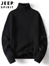 JEEP SPIRIT吉普毛衣男高領(lǐng)針織衫男士外套男裝冬季保暖打底衫線(xiàn)衣服 曬單實(shí)拍圖