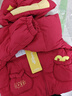 巴拉巴拉童裝羽絨服寶寶外套春裝嬰兒拜年服立體造型連帽可愛(ài)萌趣 中國紅60611-白鴨絨 80 充絨量52g 曬單實(shí)拍圖