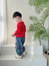 G.duck兒童新年衛衣套裝2026春節新款馬年本命年衣服男女紅色喜慶拜年服 紅衛衣-黑長(cháng)褲-好事發(fā)生【春秋】 薄款 100 cm 曬單實(shí)拍圖