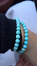 豆蔻時(shí)光精品5mm綠松石手串 高瓷圓珠多圈天然文玩水晶手鏈禮品禮物女士款 曬單實(shí)拍圖