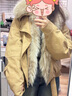 粟茝派克貉子毛領(lǐng)外套女巴黎夜夢(mèng)90白鵝絨羽絨服中長(cháng)款貉子毛皮草毛領(lǐng) 卡其色 M 建議135斤以?xún)?曬單實(shí)拍圖