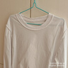 唐獅（TonLion）純棉兒童T恤中大童春秋純色長(cháng)袖打底衫男女童單穿上衣 白色 150 曬單實(shí)拍圖