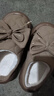 回力君防水棉拖鞋女秋冬季室內外穿時(shí)尚蝴蝶結厚底防滑加絨保暖居家拖女 高跟5厘米主推款棕色 37-38 38-39【適合的碼穿】 曬單實(shí)拍圖