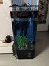 美諾魚(yú)缸客廳半圓型魚(yú)缸屏風(fēng)大中小型家用落地式玻璃金魚(yú)缸生態(tài)免換水 黑色 60*40*138 曬單實(shí)拍圖