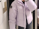 波司登（BOSIDENG）25新款羽絨服男女同款運動(dòng)系列短款無(wú)帽90絨加厚年輕時(shí)尚外套 灰紫檀6443 S 160/84A 體重約100-110斤 曬單實(shí)拍圖