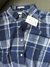 GANT【亞洲版型】甘特春季新款法蘭絨格紋翻領(lǐng)舒適百搭復古男襯衫 410海軍藍 L 曬單實(shí)拍圖
