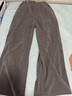 對白【爆款山本褲2.0】燈芯絨寬松顯瘦直筒休閑褲女2025秋冬新款 藍灰色 M 曬單實(shí)拍圖