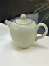 青澹墨雅 月白汝窯 茶具茶壺冰裂釉功夫泡茶壺景德鎮手工陶瓷禮盒裝 美人肩茶壺 240ml 曬單實(shí)拍圖