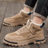 回力男鞋加絨工裝馬丁靴2026冬季保暖雪地靴中幫男鞋戶(hù)外防滑防水男鞋 卡其色 加絨 40 曬單實(shí)拍圖