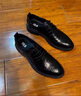 海瀾之家HLA皮鞋男商務(wù)休閑布洛克秋冬德比鞋子男HAAPXM2DAO093 黑色43 曬單實(shí)拍圖