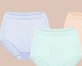 全棉時(shí)代（PurCotton）【3條裝】女士5A級/7A級抗菌內褲中腰三角褲純棉抑菌女生內褲 【修身高腰】香薰紫+淺碧藍+裸粉 2XL (175) 曬單實(shí)拍圖