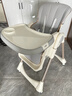 卡馳慕寧德國寶寶餐椅吃飯可折疊可躺便攜式家用嬰兒椅子多功能兒童餐桌椅 豪華款+萬(wàn)向輪+棉墊[卡其色]可坐躺 曬單實(shí)拍圖