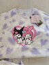 巴拉巴拉【庫洛米IP】童裝兒童短袖t恤女童夏裝上衣速干涼感抗菌 紫色調00377 140 曬單實(shí)拍圖