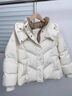 歐迪惠羽絨棉服女短款2025年新款冬季韓版棉襖女學(xué)生小個(gè)子加厚棉衣外套 米白色 S 推薦100斤以下 曬單實(shí)拍圖
