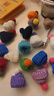 圣誕節毛線(xiàn)迷你小帽子diy發(fā)夾頭飾禮品玩具裝飾帽子輔料飾品配件 帶球無(wú)字圣誕帽 混色10個(gè) 曬單實(shí)拍圖