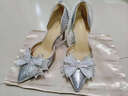 Lily Wei浪漫星河系列高跟鞋大碼41-43銀色婚鞋送女友婚紗晚宴鞋 花嫁銀色 8cm 38 曬單實(shí)拍圖
