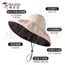 啄木鳥(niǎo)（TUCANO）大帽檐黑膠防曬帽子女夏季遮臉?lè )雷贤饩€(xiàn)空頂遮陽(yáng)帽貝殼太陽(yáng)漁夫帽 曬單實(shí)拍圖