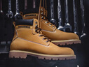 馬登工裝大黃靴男春季新款休閑中幫男士馬丁靴戶(hù)外登山靴英倫風(fēng)靴子 砂黃 【工裝靴/美式復古馬丁靴/高幫男鞋冬季/馬丁鞋】 38 (240mm) 男碼 曬單實(shí)拍圖