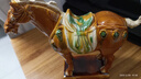 安言 洛陽(yáng)唐三彩馬陶瓷馬馬擺件家居工藝禮品一馬當先馬到成功擺件馬 六 駿三彩紅長(cháng)21寬7高21cm 曬單實(shí)拍圖