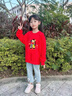 NASA STONE馬年本命年紅色衣服兒童衛衣加絨2026新款男童女童新年拜年服 紅色春秋款【款一】 140 兒童尺碼推薦【56-65斤】 曬單實(shí)拍圖
