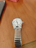 佰鍍時(shí)中老年人大數字女表懷舊石英表進(jìn)口2035金屬機芯彈簧表帶男手表 白面(男款) 曬單實(shí)拍圖