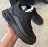 JASONWOOD秋冬新款加絨運動(dòng)男士免系帶緩震防滑跑步旅游鞋透氣舒適冬季鞋 黑色 （加絨） 43 (265mm) 曬單實(shí)拍圖