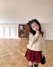 艾卡諾 I.KARNOW女童半身裙冬季紅色裙子2025秋冬新年加絨兒童短裙女大童冬裝韓版 4527安哥拉紅【毛呢短裙】 130 曬單實(shí)拍圖