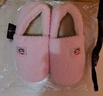 PaulFrank大嘴猴包跟棉拖鞋女秋冬家居厚底毛絨保暖月子鞋6662粉250 曬單實(shí)拍圖