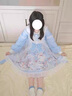 唐努烏洛麗塔op仙女裙可愛(ài)Lolita裙少女學(xué)生韓版萌正禮物正 淺藍色OP+飛機盒 S 【75-90斤】 曬單實(shí)拍圖