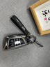 巫記適用凱迪拉克鑰匙套XT5 XT6車(chē)CT6殼XT4高級感XTS扣CT5包SRX男ATSL 刀形5鍵款-黑武士-皮帶扣 曬單實(shí)拍圖