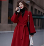 創(chuàng  )意女郎;CREATIVITY-GIRL西西里紅色雙面羊毛呢子大衣女2025冬季高級感赫本風(fēng)美拉德外套 紅色 【禮盒包裝+JD送貨上門(mén)】 XXS 適合105斤以下 曬單實(shí)拍圖