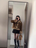 妙奕嘉冬季毛領(lǐng)牛角扣外套女毛絨外套仿麂皮絨外套棉衣棉服毛毛棉襖上衣 復古毛領(lǐng)牛角扣外套【棕色】 M （建議90-110斤） 曬單實(shí)拍圖