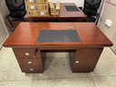 中偉（ZHONGWEI）中式辦公桌總裁桌貼實(shí)木皮經(jīng)理桌電腦桌職員桌財務(wù)桌老板桌1.4米 曬單實(shí)拍圖