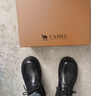 駱駝（CAMEL）牛皮系帶經(jīng)典商務(wù)休閑德比皮鞋男結婚新郎 G14A155634 黑色 44 曬單實(shí)拍圖