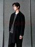 GXG男裝 商場(chǎng)同款黑色通勤長(cháng)款大衣外套 黑色 170/M 曬單實(shí)拍圖
