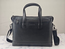 Cohnim kevin奢侈品頭層牛皮男士公文包手提電腦文件單肩斜跨包送男友生日禮物 c01884黑色【熱賣(mài)爆款】 大包 曬單實(shí)拍圖