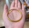 VOXCAE古法沙金手鐲仿真實(shí)心不掉色素圈結婚手環(huán)鍍金假黃金訂婚五金黃銅 5mm傳承手鐲內徑58毫米 曬單實(shí)拍圖