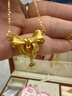 周六福5G工藝黃金項鏈女蝴蝶結足金吊墜 計價(jià)A0612627 約5.14g 40+5cm 曬單實(shí)拍圖