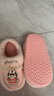 LA CHAPELLE HOMME男女寶兒童室內居家保暖軟底可愛(ài)毛絨棉拖鞋 粉色 32-33  曬單實(shí)拍圖