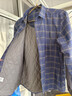 杉杉（FIRS）【羊毛內膽】保暖襯衫男加絨加厚冬季法蘭絨磨毛襯衣 灰色格紋 40 曬單實(shí)拍圖