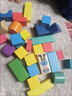 梵達森（FAN DA SEN）一百顆木質(zhì)兒童積木拼裝頭大顆粒大號寶寶禮物城堡玩具多功能 50粒木制積木 曬單實(shí)拍圖