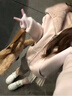 溫格芳 毛絨絨兩面穿外套女2025冬季新款韓系慵懶風(fēng)加厚羊羔毛保暖上衣 粉色 M 曬單實(shí)拍圖