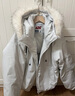 F426【趙露思同款】新國標90絨加厚大毛領(lǐng)工裝派克連帽羽絨服 白灰色 預售 S 曬單實(shí)拍圖
