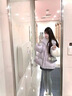 妍莉芬（yanlifen）韓系超好看大毛領(lǐng)加厚棉衣羽絨棉服女2025冬季年新款小棉襖外套 紫色 M 曬單實(shí)拍圖